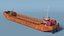 Split Hopper Barge Rusty Orange Rigged model