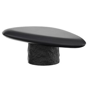 black coffee table galisteo 3D
