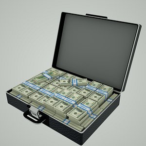 3ds max briefcase dollar