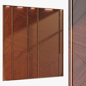 3D model Wall panel 0292-shpon