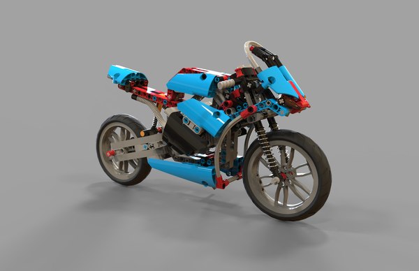 lego motorcycles 3d obj