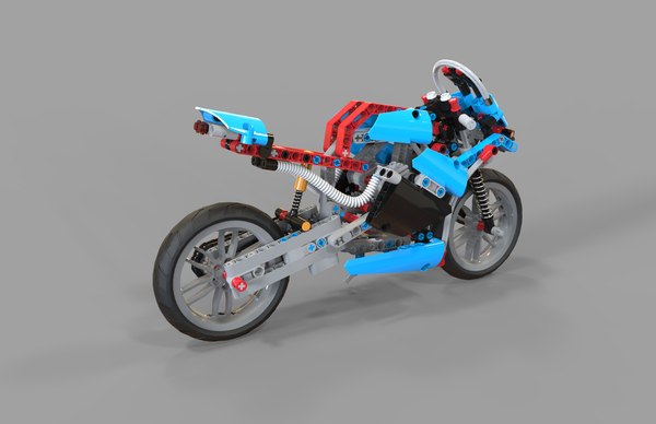 lego motorcycles 3d obj