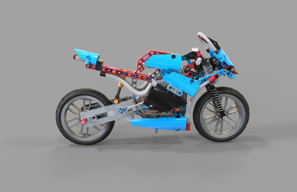 lego motorcycles 3d obj