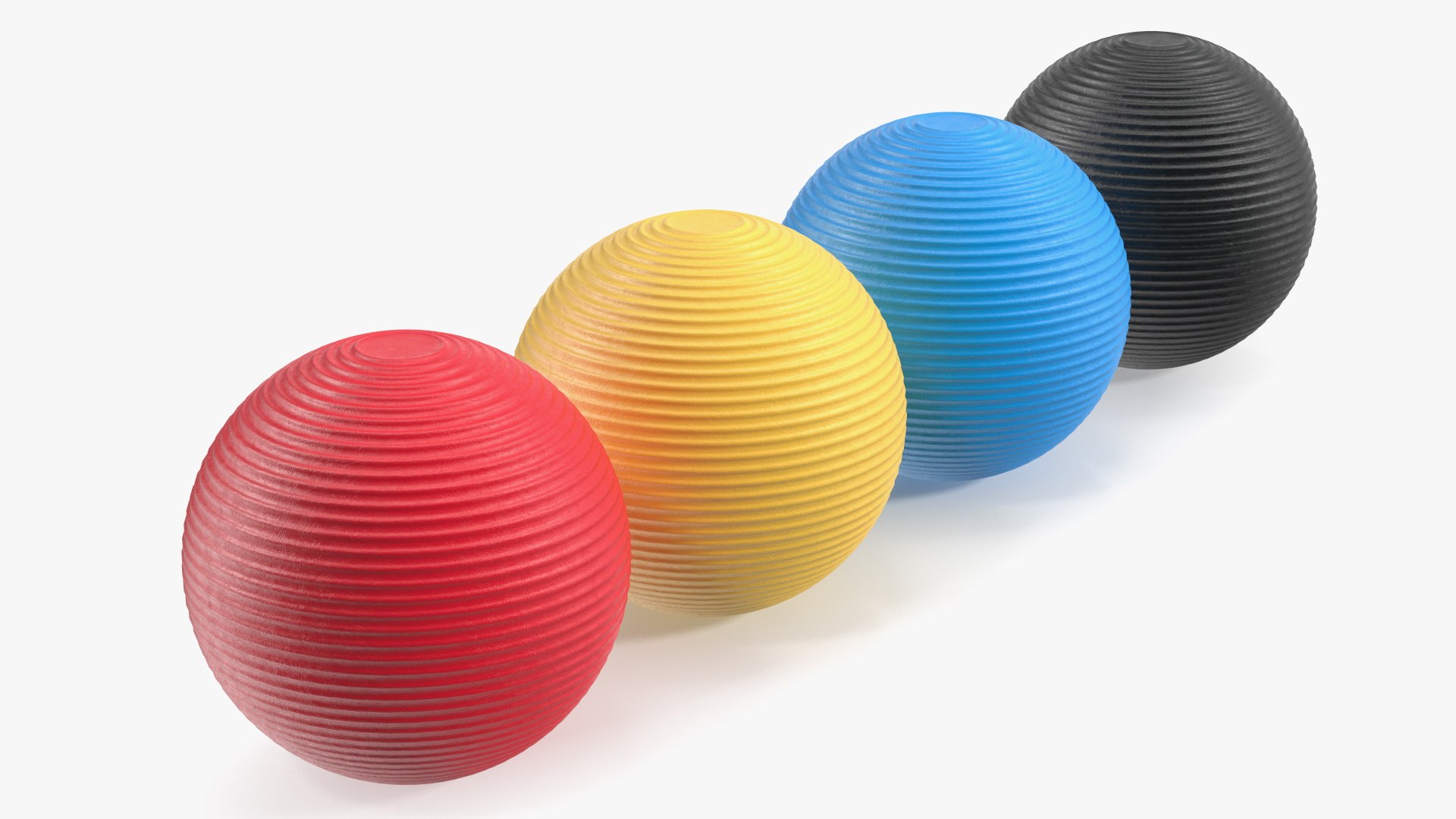 Croquet Balls 3D model preview