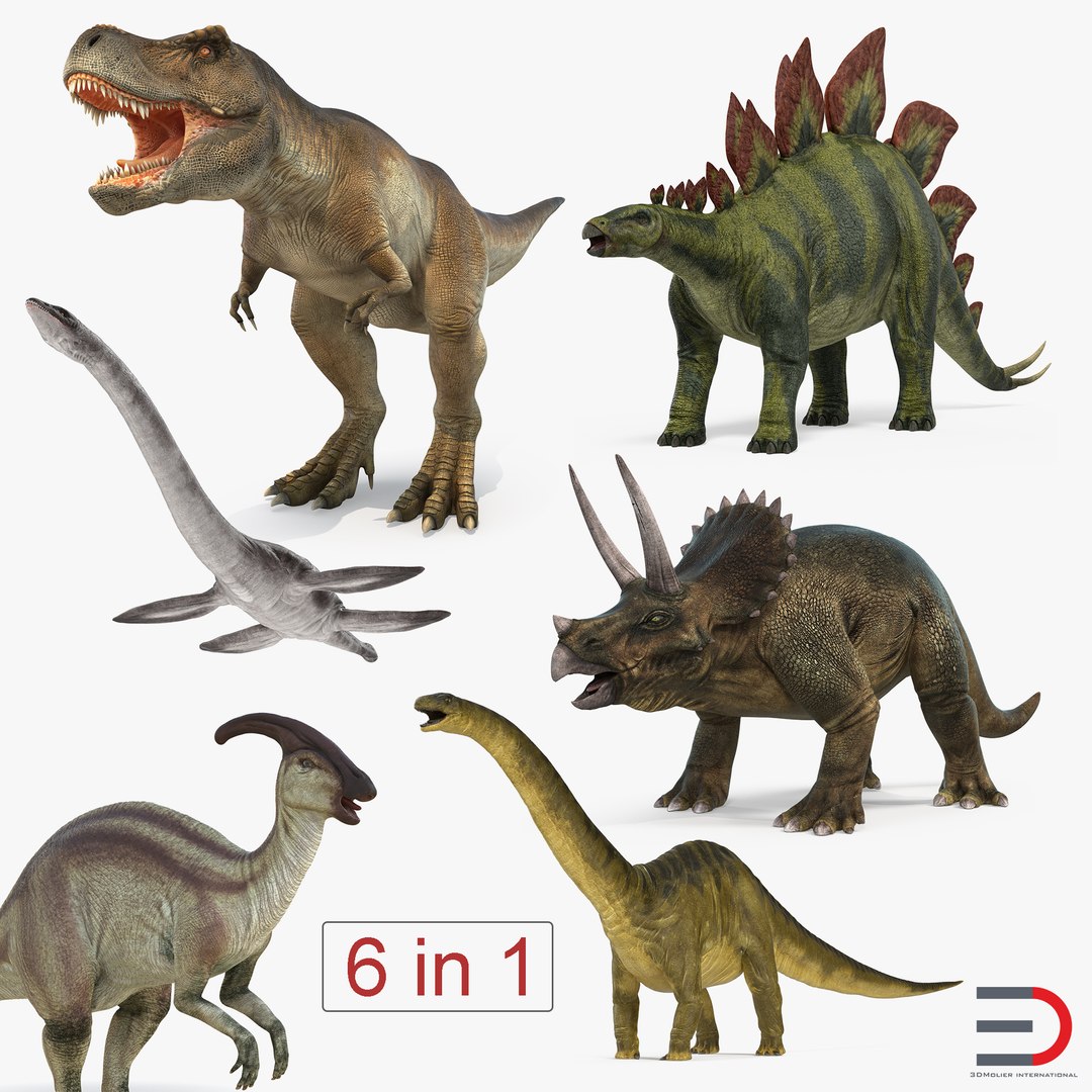 Dinosaurs 3D Models Collection 3D model preview