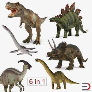 Dinosaurs 3D Models Collection