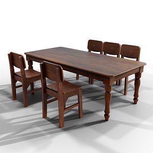 3D model Dinner table for games and vfx