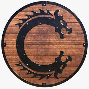 historically viking serpent shield 3D model