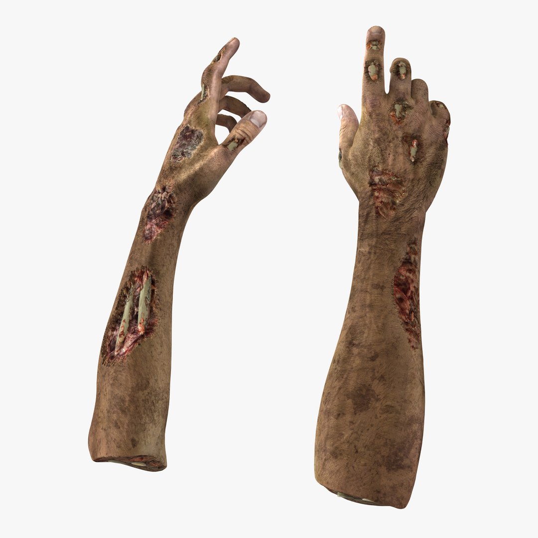 Zombie Hands Pose 4 3D Model 3D model preview