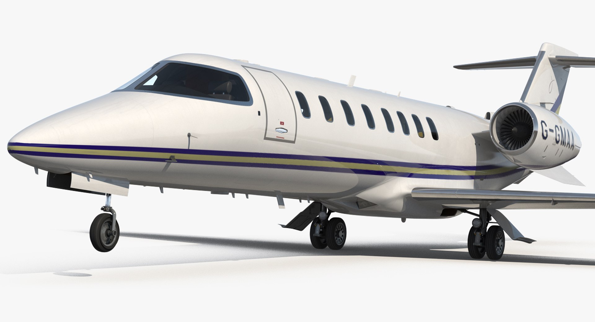 Business Jet Bombardier Learjet 45 3D model preview