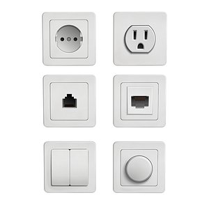 switches sockets 3D model