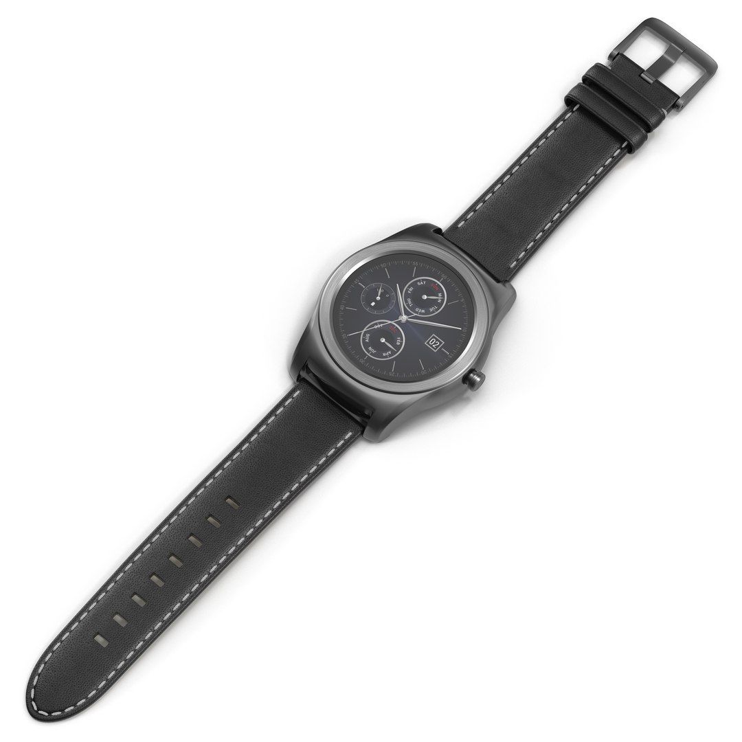LG Watch Urbane Silver 3D Model 3D model preview