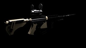 M416 Rifle Low Poly