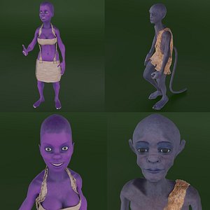 3D Aliens Male and Female model