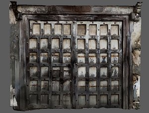 Exterior antique Indian wooden door