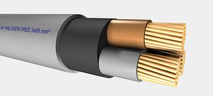 ymz1k halogen cable 3x95 3d max