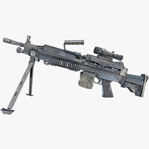 m249 machine gun 3D model