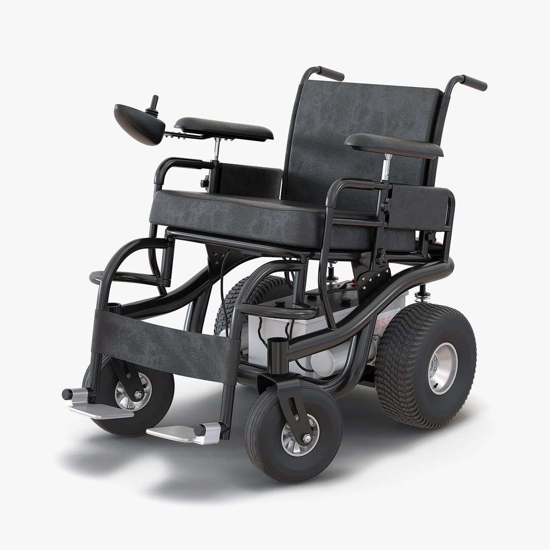 Powered Wheelchair Rigged 3D Model 3D model preview