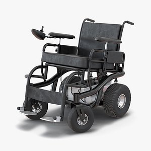 Powered Wheelchair Rigged 3D Model