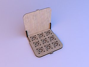 Wooden handmade Tictactoe game model