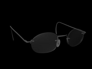 3d rimless eye glasses model