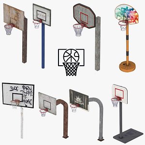 3D Basketball Hoops Collection model