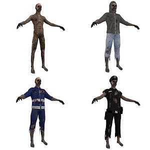 3d model pack zombies