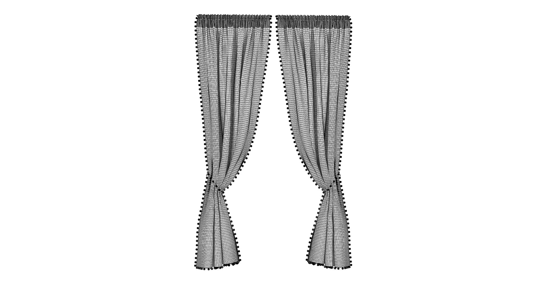 3D Model Curtains Classic - TurboSquid 1218132