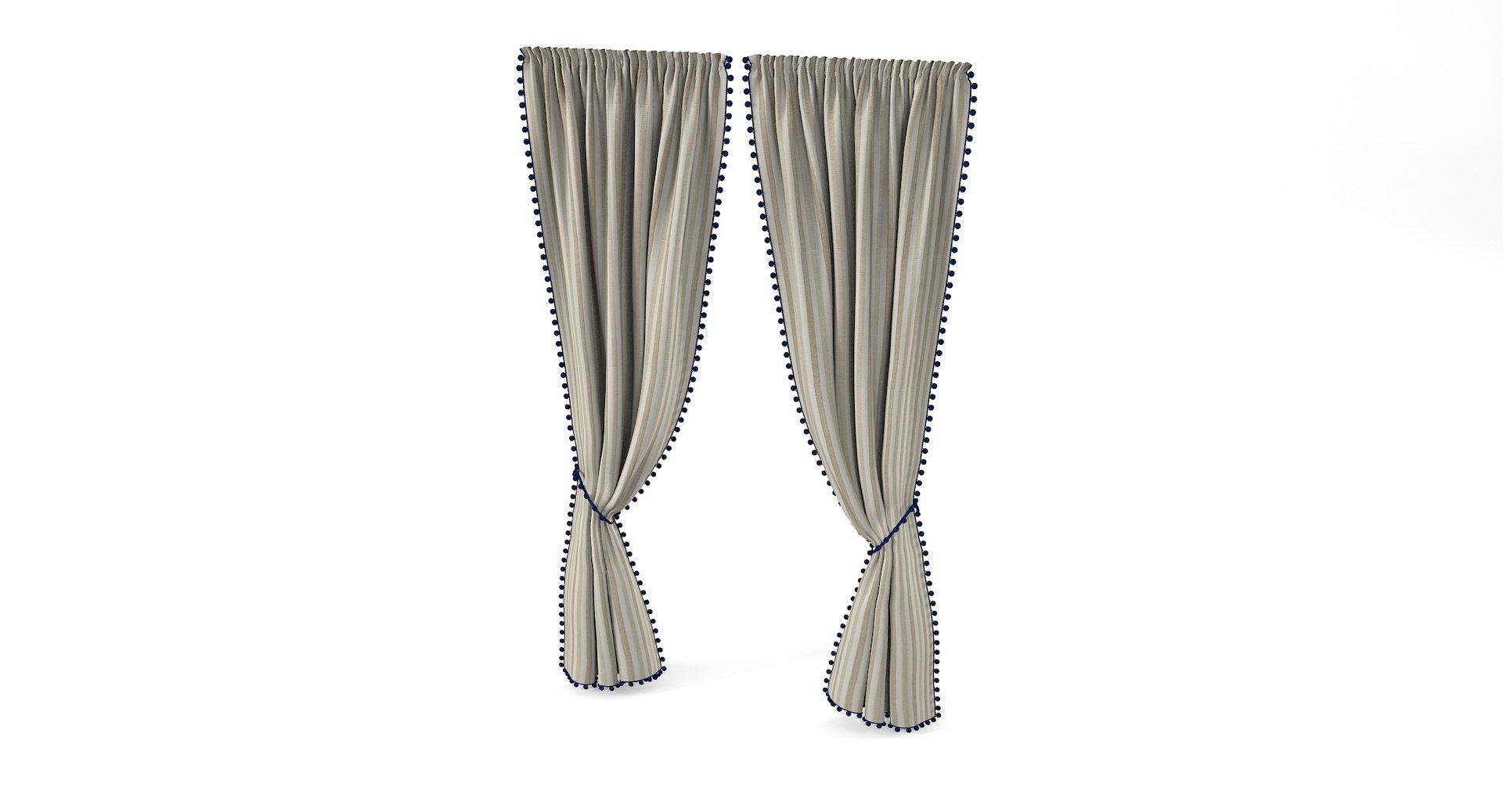 3D Model Curtains Classic - TurboSquid 1218132