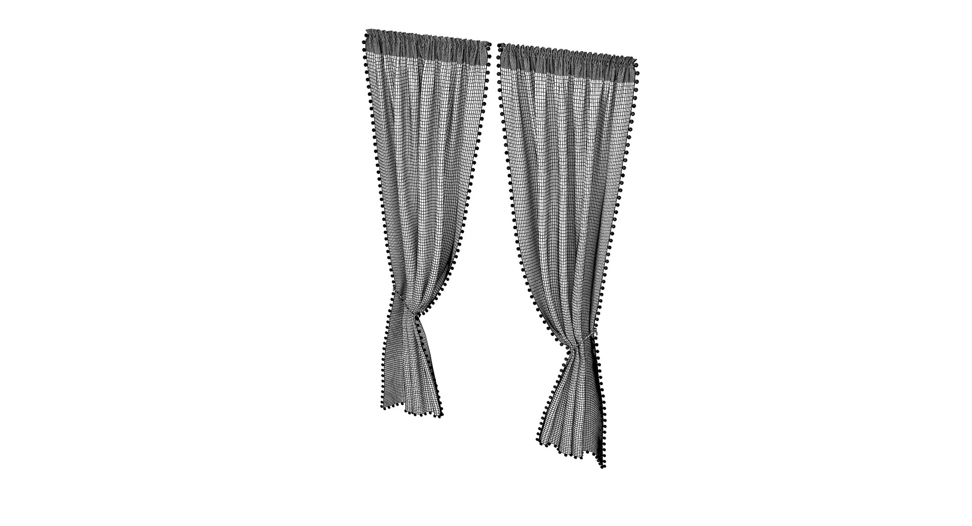 3D Model Curtains Classic - TurboSquid 1218132