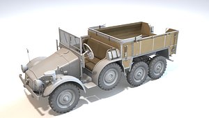 3D Krupp Protze KFZ 70 model