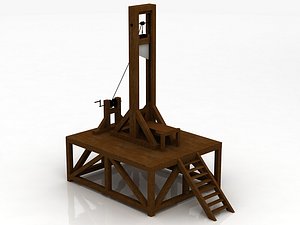 Antique French Revolution Guillotine 3D model