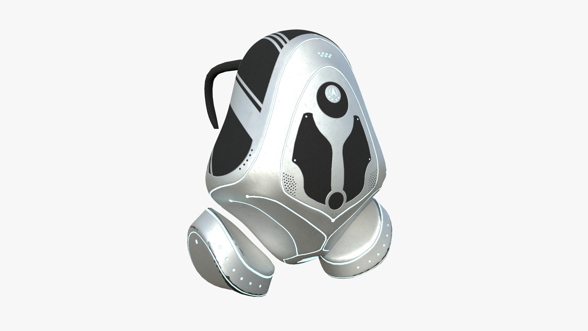 3D SciFi Backpack H05 Steel Bright - Fashion Character Design ...