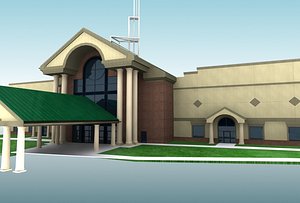 3d church building model