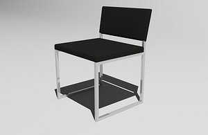 metallic modern chair 3d max