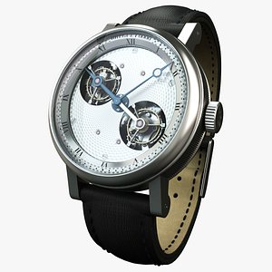 breguet silver watch 3d model