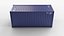 3D 20Ft Cargo Container - Blue