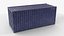 3D 20Ft Cargo Container - Blue