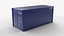 3D 20Ft Cargo Container - Blue