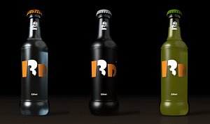 3D soda bottle materials model