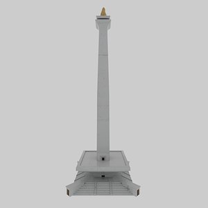 Monas National Monument of Indonesia High-Quality 3D Model 3D