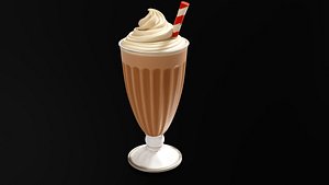 3D FoodSmoothies - MilkshakesNutella Milkshake