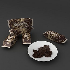 3D biscuit packets plate