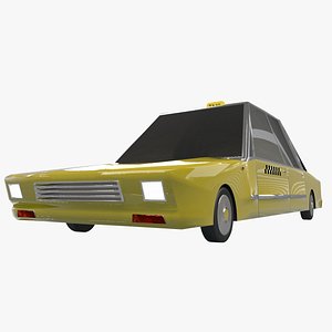 Cartoon cars taxi model