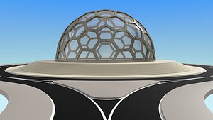 glass dome 3D