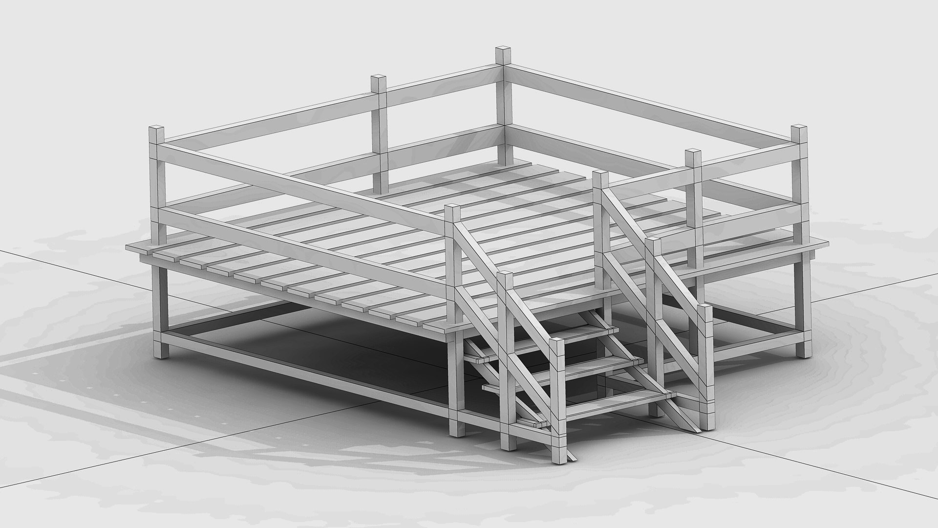 Modular Wooden Dock And Platform 3D - TurboSquid 2643149