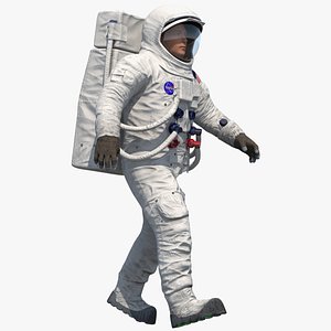 NASA Astronaut Suit A7L with Male Figure Rigged for Maya 3D model