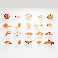 vdb collection Stylized auspicious clouds 20pack colorful
