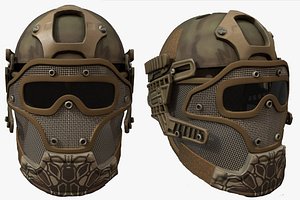 3D helmet character