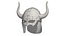 free viking horned helmed low-poly 3d model